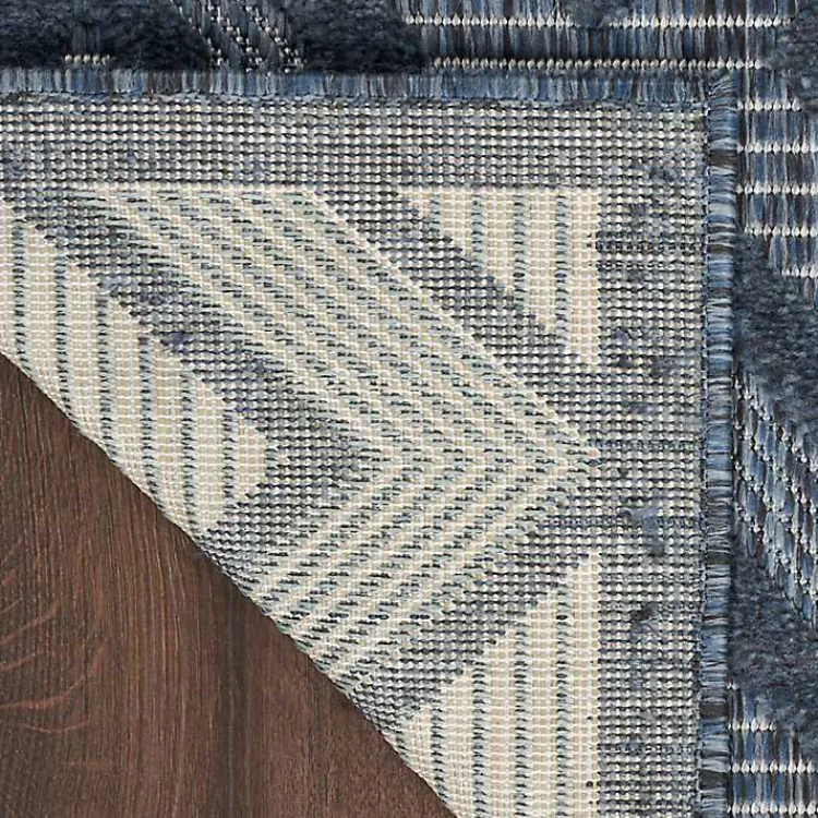 Kirklands Home Navy Diamond Indoor/Outdoor Area Rug, 5x7 Blue Best