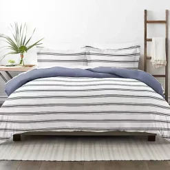 Kirklands Home Navy Blue Echo Stripe 2-pc. Twin Duvet Cover Set Clearance