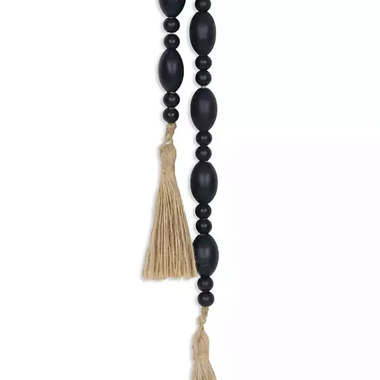 Decorative Accents>Kirklands Home Navy Oval Bead Wood Garland Blue