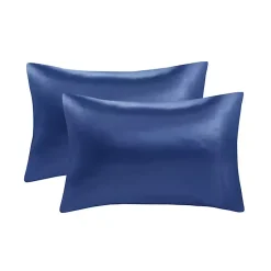 Kirklands Home Navy Satin 6-pc. Queen Sheet Set Blue Clearance