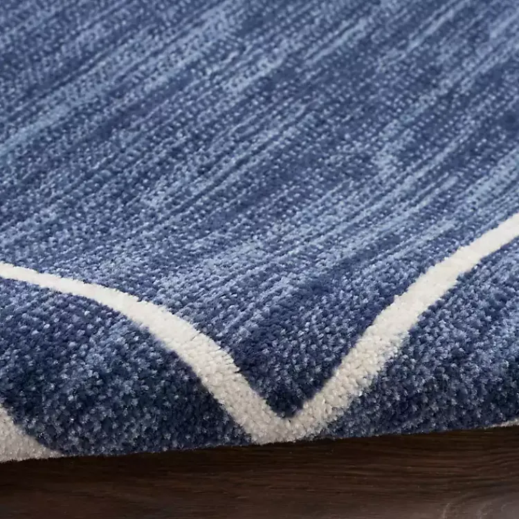 Kirklands Home Navy Bordered Indoor/Outdoor Accent Rug, 2x4 Blue Hot