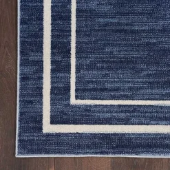 Kirklands Home Navy Bordered Indoor/Outdoor Area Rug, 3x5