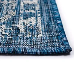 Kirklands Home Navy Botanical Hannah Indoor/Outdoor Rug, 4x7 Blue Online