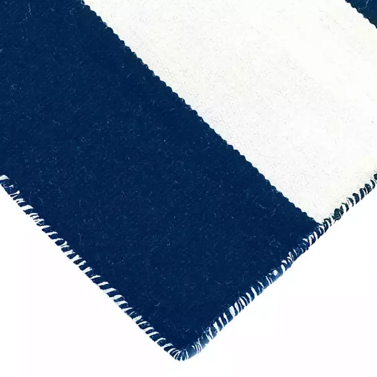 Kirklands Home Navy Cabana Stripe Indoor/Outdoor Scatter Rug Online