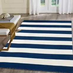 Kirklands Home Navy Cabana Stripe Indoor/Outdoor Area Rug, 3x5 Online