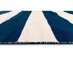 Kirklands Home Navy Cabana Stripe Indoor/Outdoor Runner, 2x8 Sale