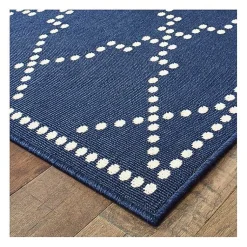 Kirklands Home Navy Caden Outdoor Area Rug, 6x9