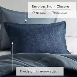 Kirklands Home Navy Chambray 3-pc. Full/Queen Comforter Set Blue Sale