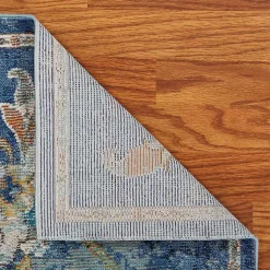 Kirklands Home Navy Faded Floral Area Rug, 8x10 New