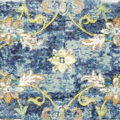 Kirklands Home Navy Faded Floral Area Rug, 8x10 New