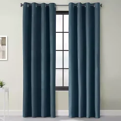 Kirklands Home Navy Faux Suede Blackout Curtain Panel, 95 in. Blue Sale