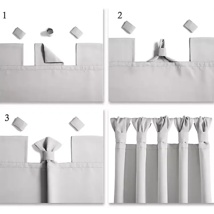 Kirklands Home Navy Knotted Curtain Panel Set, 84 in. Blue Best