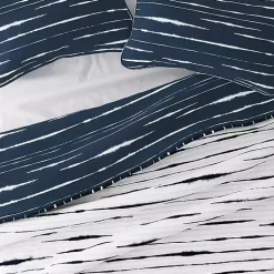 Kirklands Home Navy Linear Reversible 3-pc. Queen Quilt Set Discount