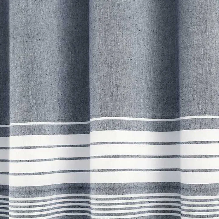 Kirklands Home Navy Nantucket Tassel Fringe Shower Curtain Blue Online