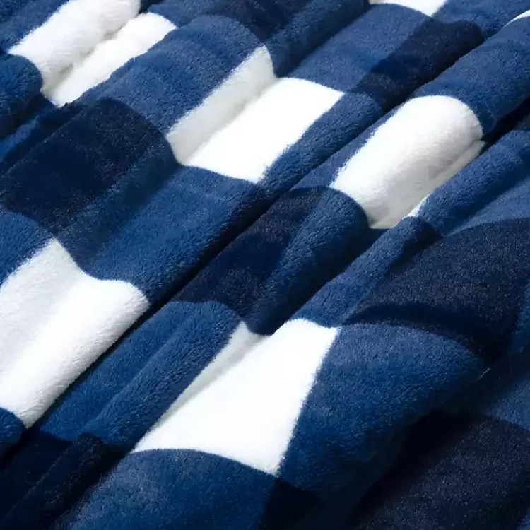 Kirklands Home Navy Plaid Faux Fur 3-pc. Full/Queen Comforter Set Online