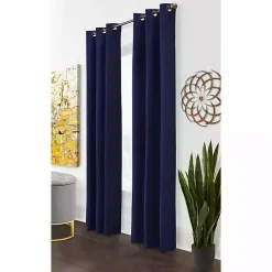 Kirklands Home Navy Room Darkening Curtain Panel Set, 63 in. Blue Online