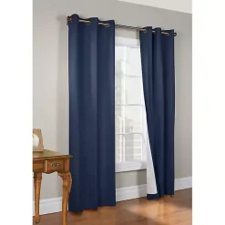 Kirklands Home Navy Room Darkening Curtain Panel Set, 72 in. Blue Best