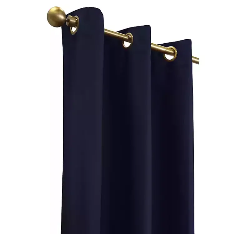 Kirklands Home Navy Room Darkening Curtain Panel Set, 84 in. Blue New