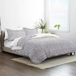 Kirklands Home Navy Rustic Modern 2-pc. Twin Duvet Cover Set New