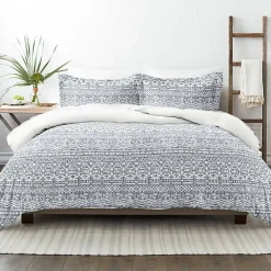 Kirklands Home Navy Rustic 3-pc. King Duvet Cover Set Best