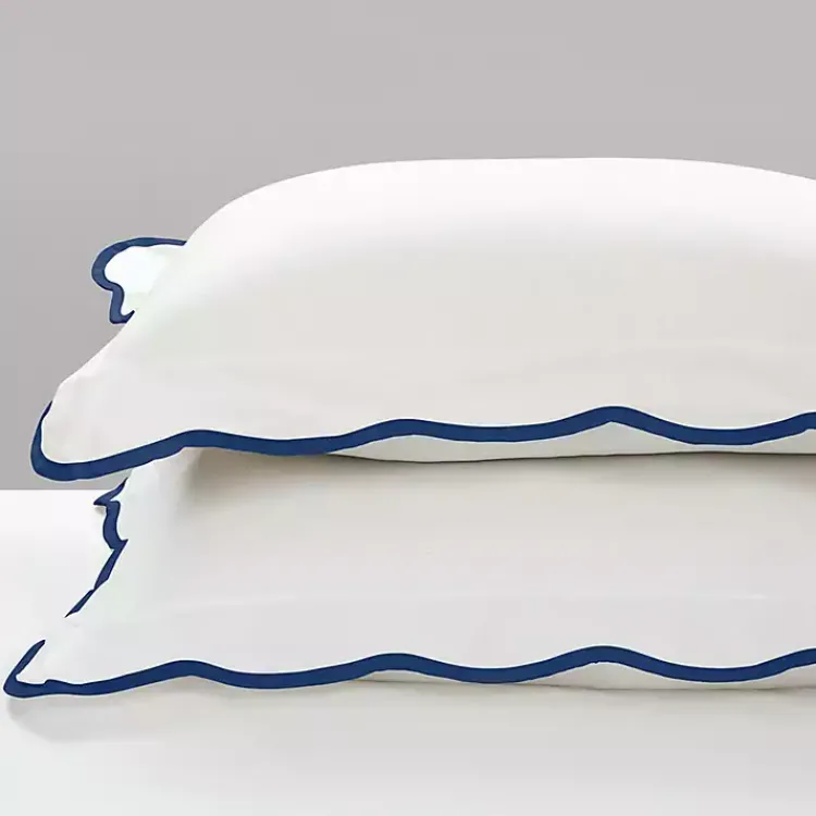Kirklands Home Navy Scalloped Edge 3-pc. Full/Queen Comforter Set Clearance