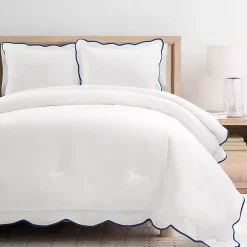Kirklands Home Navy Scalloped Edge 3-pc. King Comforter Set Online