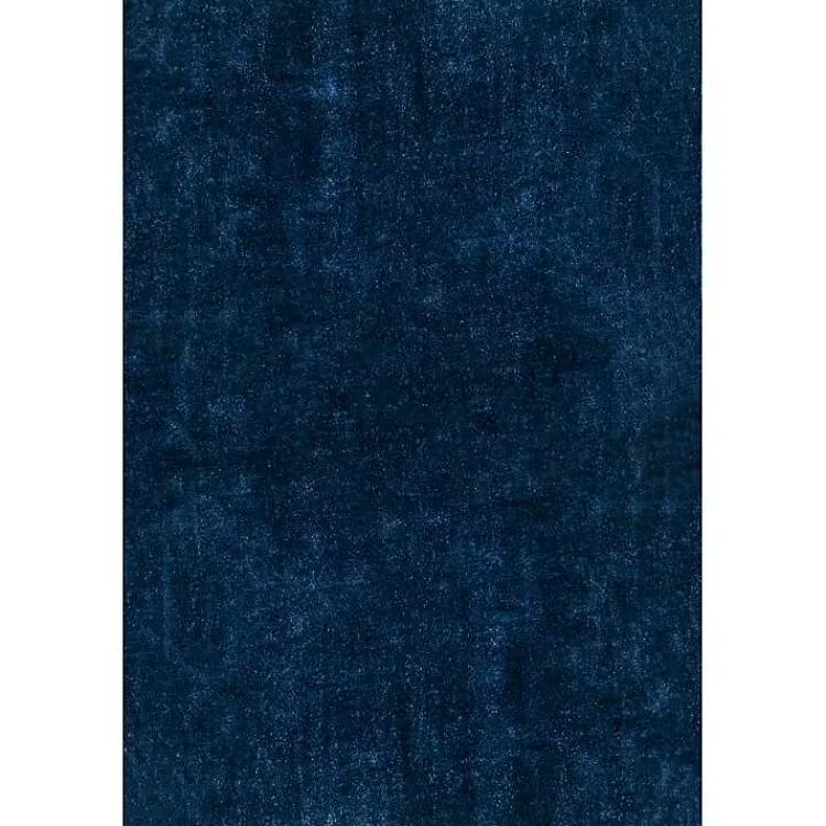 Kirklands Home Navy Shag Washable Area Rug, 5x8 Blue Discount