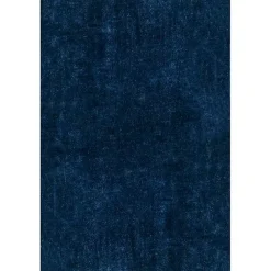 Kirklands Home Navy Shag Washable Area Rug, 6x9 Blue Outlet