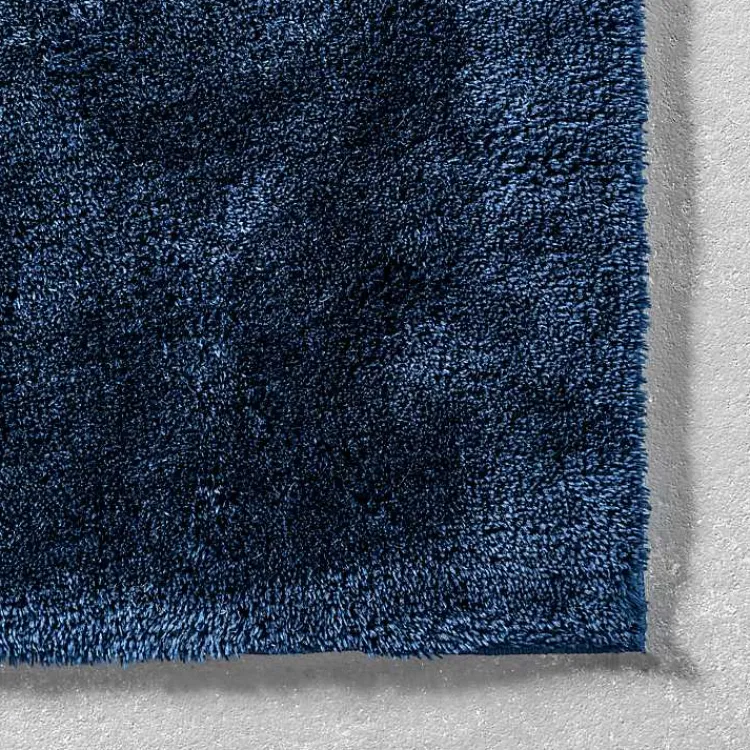 Kirklands Home Navy Shag Washable Area Rug, 6x9 Blue Outlet