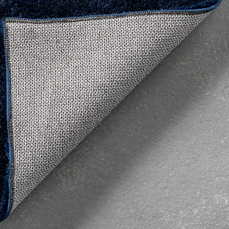 Kirklands Home Navy Shag Washable Area Rug, 6x9 Blue Outlet