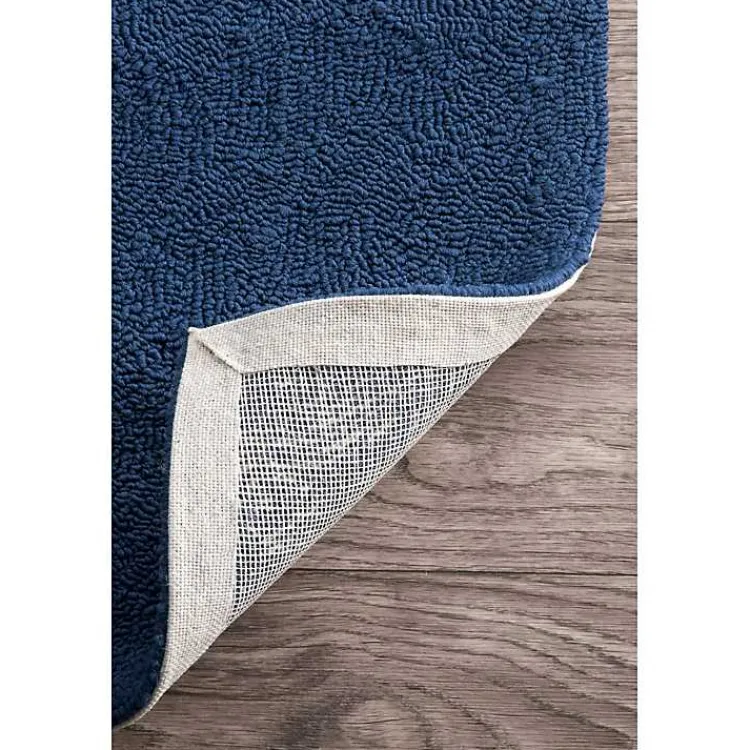 Kirklands Home Navy Starfish Hooked Indoor/Outdoor Area Rug, 5x8 Clearance