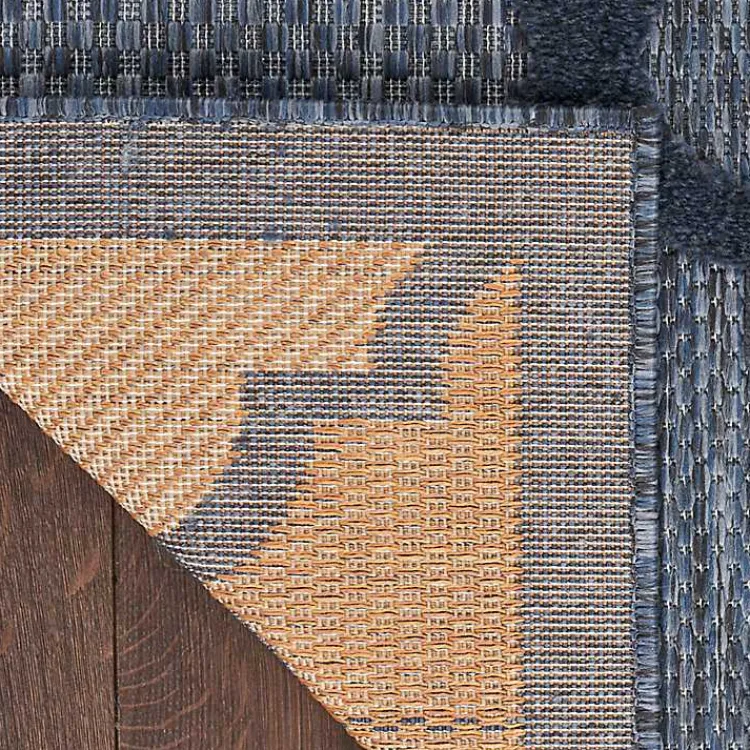 Kirklands Home Navy Trellis Indoor/Outdoor Area Rug, 6x9 Blue