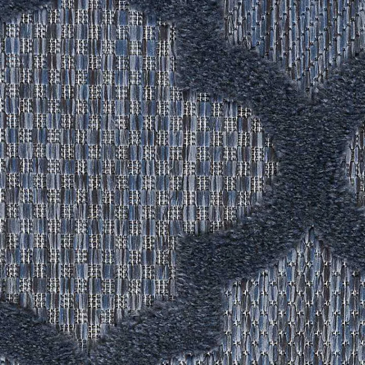 Kirklands Home Navy Trellis Indoor/Outdoor Area Rug, 6x9 Blue