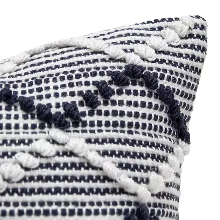 Kirklands Home Navy Waves Outdoor Pillow Clearance