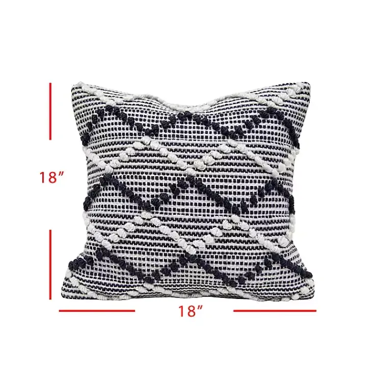 Kirklands Home Navy Waves Outdoor Pillow Clearance