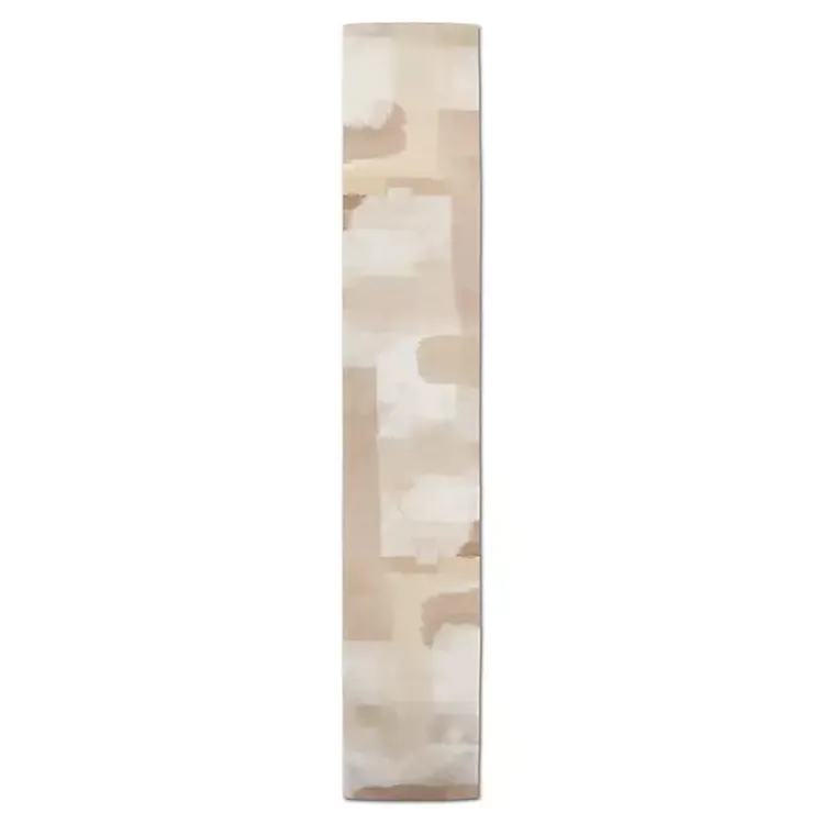 Kirklands Home Neutral Abstract Table Runner, 72 in. Tan Hot