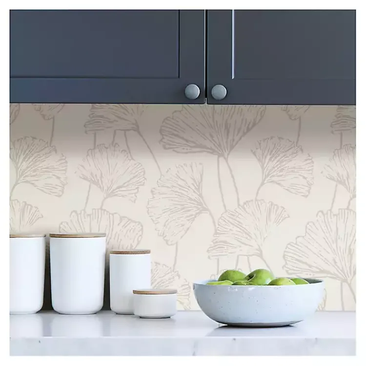 Kirklands Home Neutral Botanical Peel and Stick Wallpaper Outlet