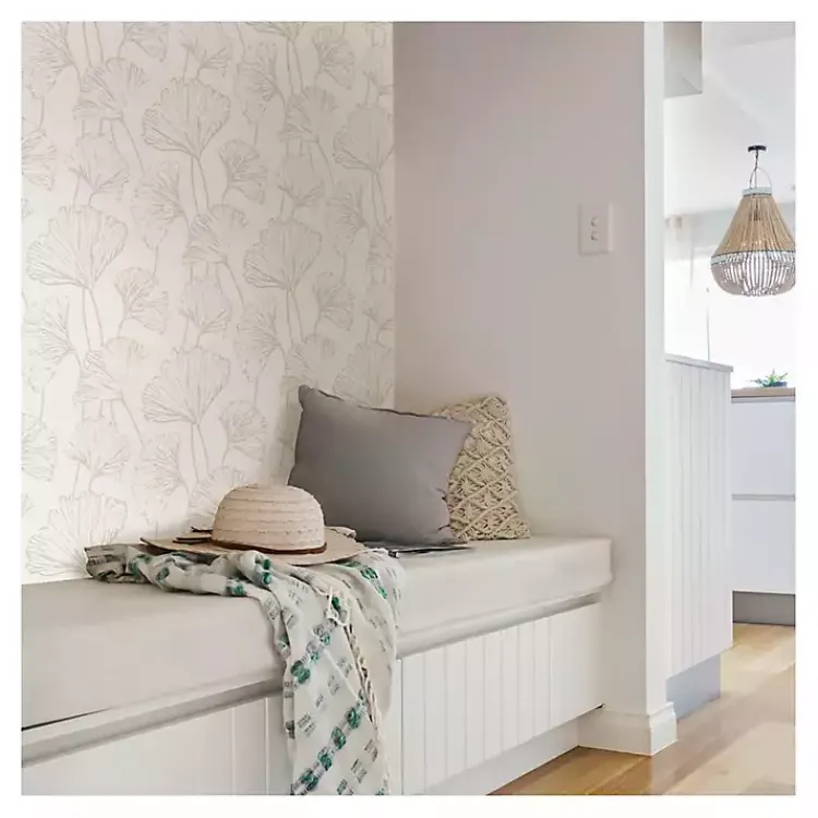 Kirklands Home Neutral Botanical Peel and Stick Wallpaper Outlet