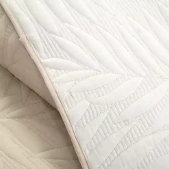 Kirklands Home Neutral Leaf Reversible 3-pc. Full/Queen Quilt Set Online