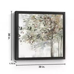 Kirklands Home Neutral Leaves Framed Canvas Art Print, 30x30 in. Gray Outlet