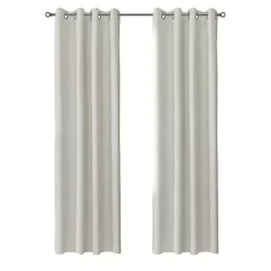 Kirklands Home Neutral Light Filtering Curtain Panel, 95 in. Ivory Hot