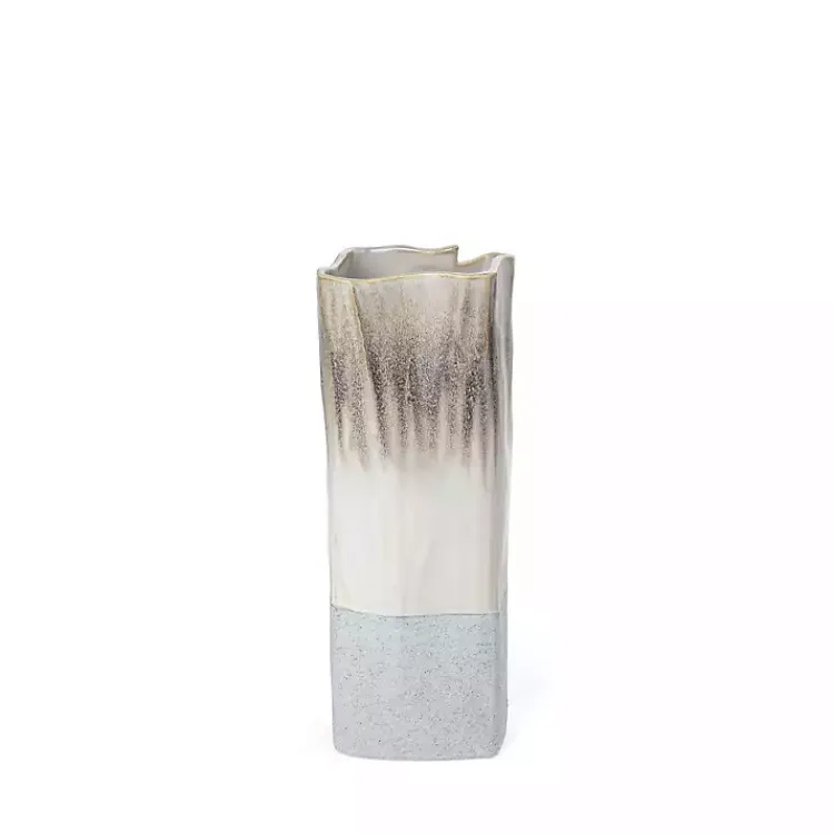 Vases>Kirklands Home Neutral Ombre Ceramic Vase, 12 in.