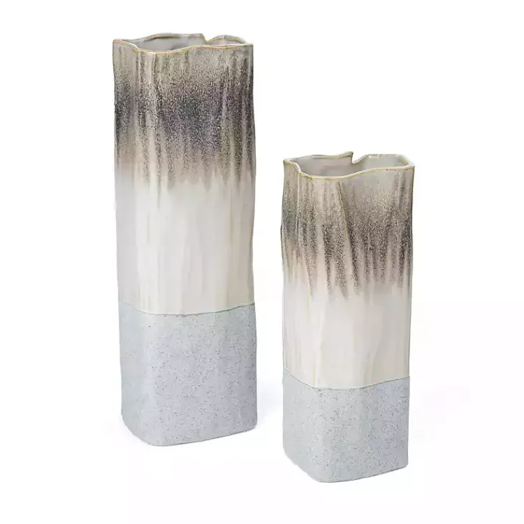 Vases>Kirklands Home Neutral Ombre Ceramic Vase, 12 in.