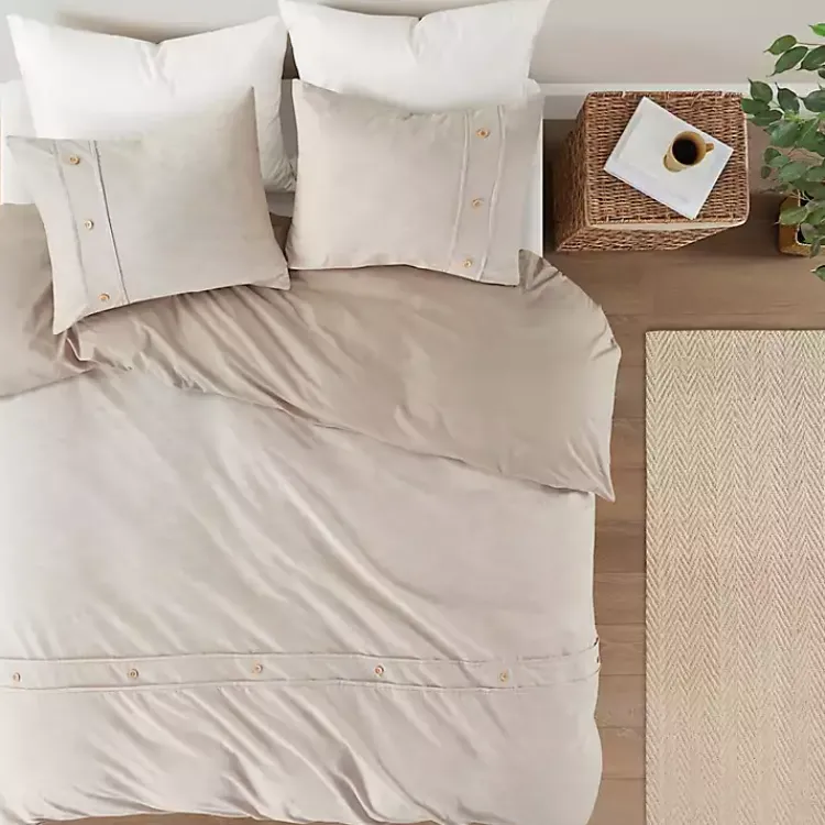 Kirklands Home Neutral Oversized 3-pc. King Duvet Cover Set Tan Online