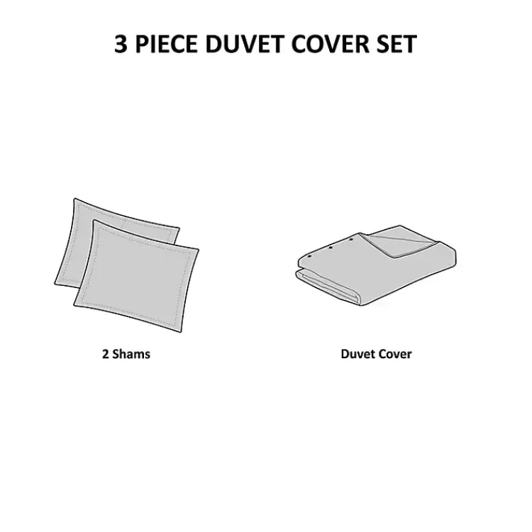 Kirklands Home Neutral Oversized 3-pc. King Duvet Cover Set Tan Online