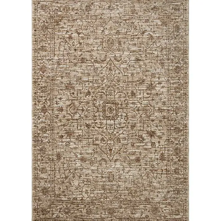Kirklands Home Neutral Sorrento Medallion Area Rug, 7x10 Tan Clearance