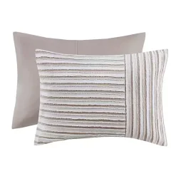 Kirklands Home Neutral Striped 5-pc. Full/Queen Comforter Set New