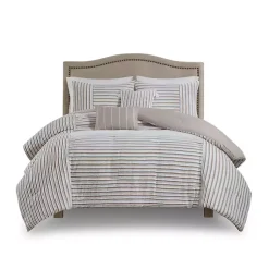 Kirklands Home Neutral Striped 5-pc. King Comforter Set