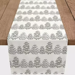 Christmas Dining & Entertaining>Kirklands Home Neutral Tree Patterned Table Runner, 72 in.