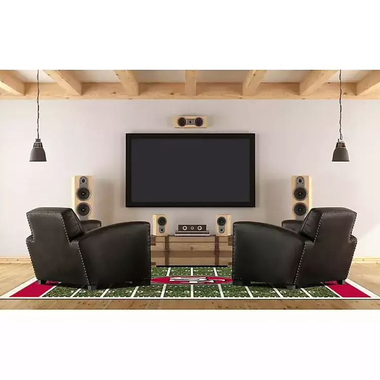 Kirklands Home NFL San Francisco 49ers Home Field Area Rug, 6x8 Hot